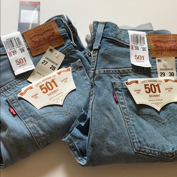 NWT🌸Levi's 501 Slevedge White Oak Cone Denim - Picture 8 of 8